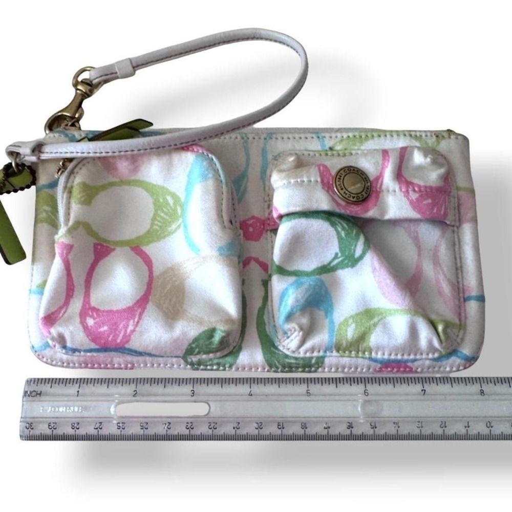 Y2k Coach Hampton Scribble Multifunction Wristlet… - image 4